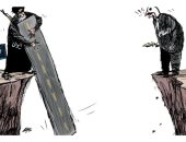 كاريكاتير الشرق الأوسط السعودية.. إيران تقطع السلام عن اليمن 