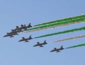 وزارة الدفاع السعودية وفريق فرسان الإمارات فى عروض جوية احتفالا باليوم الوطنى