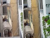 قارئة تشارك بصورة لمنزل مهدد بالانهيار بجوار إحدى المدارس فى دمياط