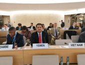 وزير حقوق الإنسان باليمن أمام مؤتمر جنيف: الحوثى سبب الصراع فى بلادنا
