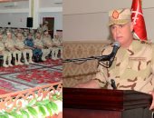 الفريق محمد فريد يشهد إجراءات تفتيش الحرب لإحدى وحدات المنطقة الجنوبية