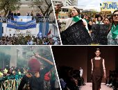 صور.. العالم هذا الصباح.. تظاهرات تطالب بتشريع الإجهاض فى الإكوادور.. إطلالات مميزة خلال أسبوع الموضة فى باريس.. افتتاح أكبر مسجد فى السنغال يسع 10 آلاف مصلى.. مسيرة لدعم رئيس الأرجنتين فى الانتخابات الرئاسية