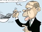كاريكاتير تركى: الأتراك يعانون الجوع وأردوغان يلهو بالطائرات