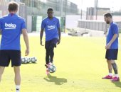 برشلونة ضد الإنتر.. ميسي وديمبيلي يشاركان فى مران البارسا