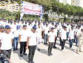 صور.. طلاب التربية العسكرية بجامعة المنصورة يقدمون عرضا احتفالا بانتصار أكتوبر