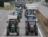 مزارعون فرنسيون يتظاهرون بالجرارات  قرب "ستراسبورج"