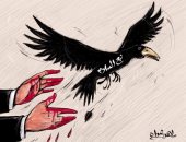 كاريكاتير الصحف الإماراتية.. غراب "نبع السلام" و أيادى تركيا الملطخة بالدماء