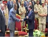 الرئيس السيسى: المشير طنطاوى قائد عظيم قاد البلاد فى أصعب الفترات  