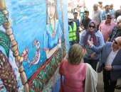 محافظ كفر الشيخ: 40 فنانا يحولون جدران البرلس للوحة فنية وإبداعية "صور"