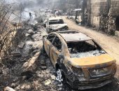 صورة وتعليق.. الدامور والمشرف تتحولان لمقبرة سيارات بسبب حرائق لبنان