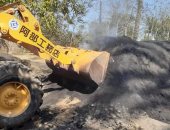 تنفيذ إزالة عدد 5 مكامير فحم بقرية الرياض فى دمياط