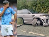 أجويرو يتعرض لحادث سير فى طريقه إلى مران مانشستر سيتي