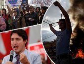 صور.. العالم هذا الصباح.. تظاهرات ضد رئيس هندوراس بعد إدانة شقيقه بتهريب المخدرات.. رئيس وزراء كندا يواصل حملته الانتخابية فى أونتاريو.. احتجاجات ضد تغير المناخ أمام الهيئة التشريعية فى إدمونتون بكندا