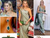 ملكة هولندا تخطف الأنظار بفستان هندي مميز.. صور 