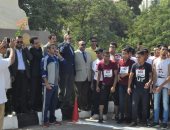 صور .. رئيس جامعة المنيا يطلق شارة البدء لمارثون "سيناء فى القلب"