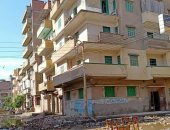 انهيار شرفة أحد المنازل القديمة فى الغربية بسبب الأمطار