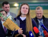 استقبال حافل للروسية ماريا بوتينا بموسكو عقب إطلاق سراحها من أحد سجون أمريكا
