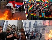 صور.. العالم هذا الصباح.. تظاهرات أمام المجلس التشريعى فى تشيلى وإضرام النار بالمترو.. تروسوفا تفوز ببطولة كندا الدولية للتزحلق على الجليد.. المكسيك تحتفل بيوم الموتى.. احتجاجات ضد الرئيس موراليس فى بوليفيا