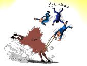 كاريكاتير الصحف السعودية.. عملاء ايران يحاولون ذبح العراق
