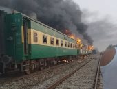 مصرع 46 شخصا فى حريق بقطار بباكستان والسبب وجبة إفطار