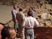انهيار منزل من 3 طوابق خالى من السكان فى منطقة روض الفرج  