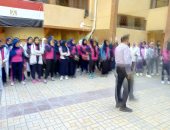 صور.. تنفيذ خطة إخلاء على الكوارث بمدرستين بالقاهرة 