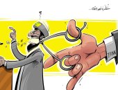 كاريكاتير سعودى.. إيران المحرك القوى لخُطب حسن نصر الله فى لبنان