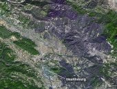 صورة الأقمار الصناعية تكشف أضرار حريق كينكيد الهائل فى كاليفورنيا