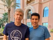 شاهد تدريبات قوية لفراعنة الاسكواش بحضور أرسين فينجر