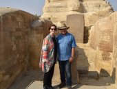 صور.. زاهى حواس يحكى أسرار أبو الهول لـ رئيسة وزراء أستراليا 