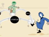 كاريكاتير الصحف السعودية.. تبادل الشائعات لعبة جماعية لمواقع التواصل الاجتماعى