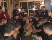  المنتخب الأولمبي يحتفل بعيد ميلاد أكرم توفيق