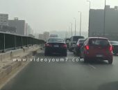 فيديو.. ظهور شبورة مائية أعلى محور صفط وسط تكدس مرورى