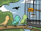 كاريكاتير الصحف السعودية.. تويتر يتحول إلى وظيفة لإثارة الفتن 