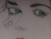 "سمر" تشارك اليوم السابع بلوحات تظهر موهبتها فى فن الرسم 