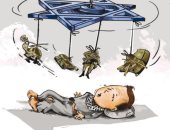كاريكاتير أردنى.. انتهاك الاحتلال الإسرائيلى لحقوق الإنسان فى غزة الفلسطينية