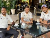 تريزيجيه ينشر صورة برفقة حجازى وكهربا من معسكر الفراعنة