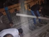 ضبط وإيقاف أعمال بناء مخالف فى حملة مسائية وسط الإسكندرية 