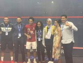 بعثة الاسكواش تعود اليوم إلى القاهرة بعد حصد بطولة العالم