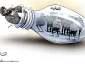 كاريكاتير الصحف الإماراتية.. نصر الله يقف فى طريق حرية اللبنانيين