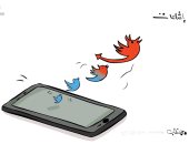 كاريكاتير الصحف الكويتية.. شيطان تويتر و تصدير الشائعات