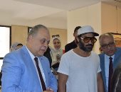 أشرف زكى يفتتح معرض فنانى الغد بحضور أحمد فهمى