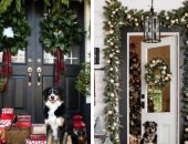 "الكريسماس على الأبواب حرفيا".. أفكار مختلفة ومميزة لتزيين باب البيت.. صور