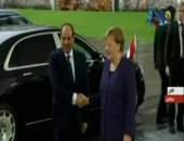 شاهد.. لحظة وصول الرئيس السيسى مقر المستشارية الألمانية للقاء ميركل
