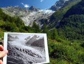 صور "قبل وبعد" مروعة تكشف تراجع الأنهار الجليدية فى جميع أنحاء سويسرا