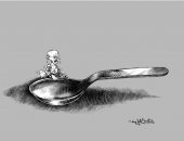 كاريكاتير صحيفة سورية.. الفقر والجوع أزمة يعانى منها بعض السوريين