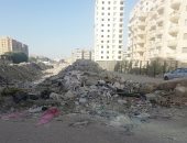 شكوى من انتشار القمامة ومخلفات المبانى بشارع المسطحات المائية بزهراء المعادى