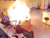 انفجار بطارية سيارة كهربائية فى الصين خلال شحنها .. فيديو