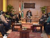 محافظ الفيوم الجديد يستقبل رئيس الجامعة وعدد من أعضاء مجلس النواب .. صور