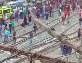 مصرع شخص فى حادث تصادم بقطار شبين القناطر